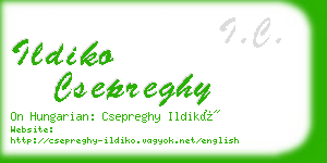 ildiko csepreghy business card